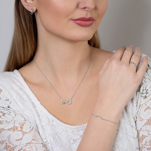 Kolczyki nieskończoność Savicki: srebrne